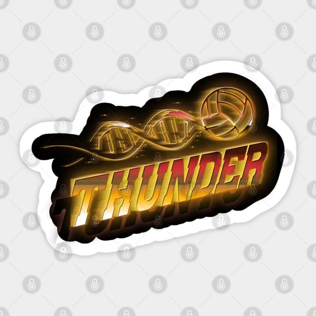 Graphic Basketball Thunder Proud Name Teams Vintage Sticker by Frozen Jack monster